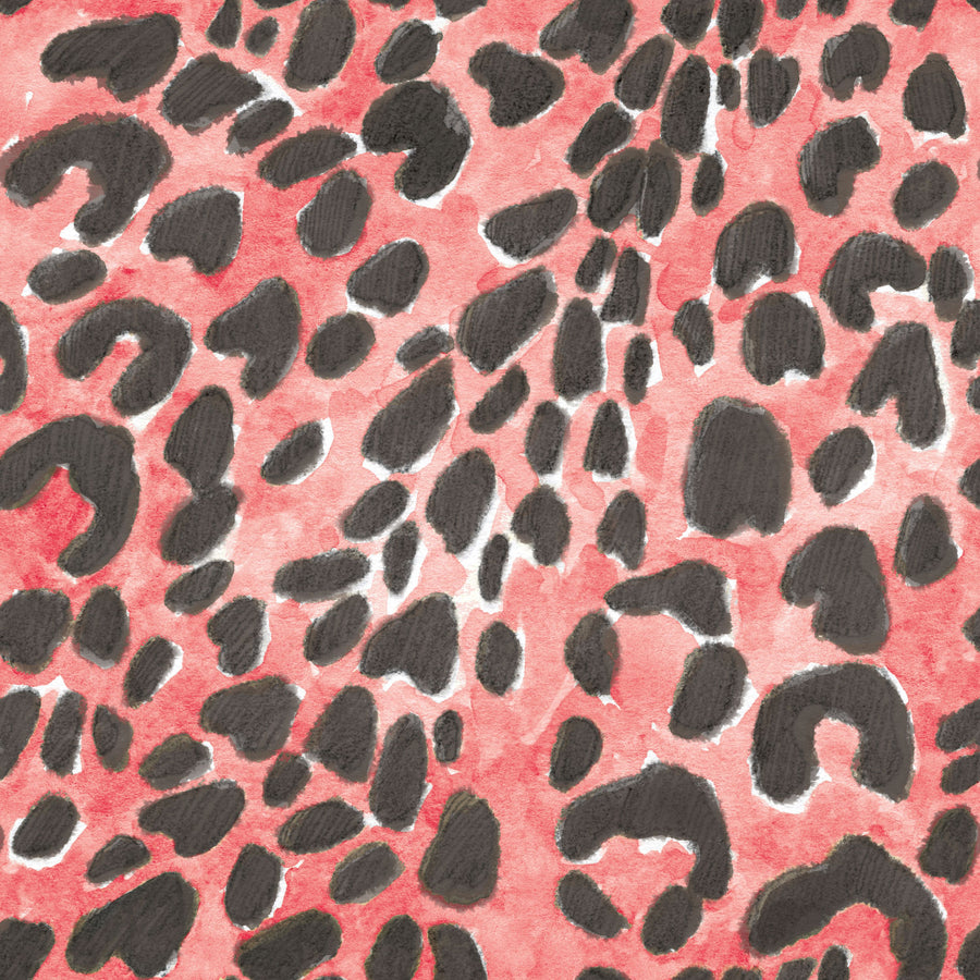 Summer Paws Red Mural Wallpaper