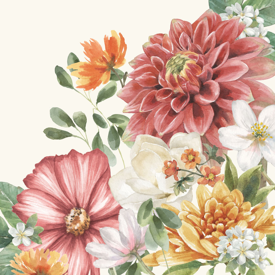 Amber Blossoms IV Mural Wallpaper
