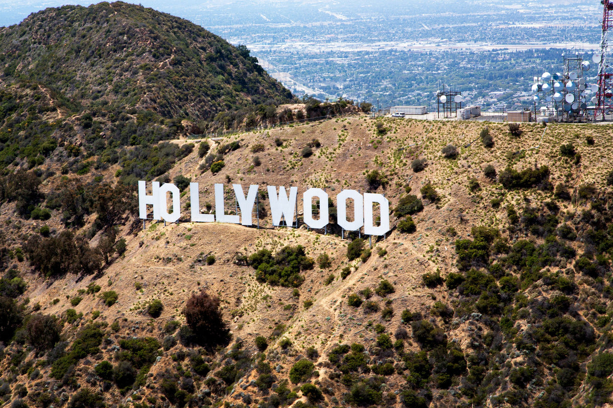 The Hollywood Sign Mural Wallpaper - pure wallpaper artwork
