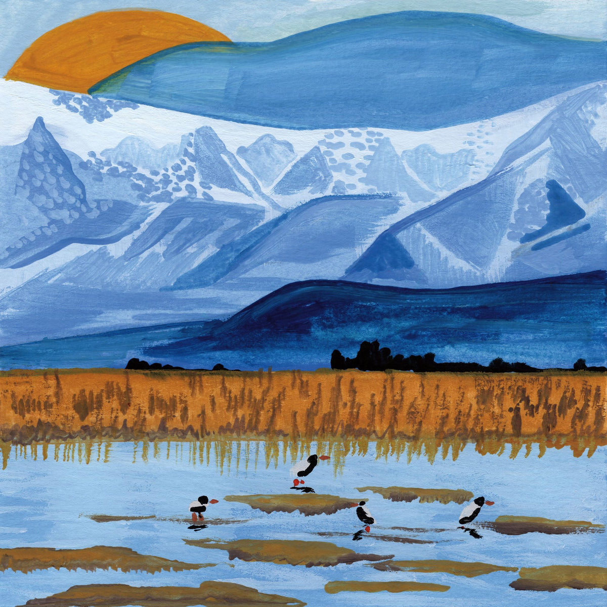 Winter Lake Mural Wallpaper - pure wallpaper artwork