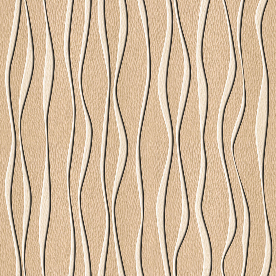 Swaying Lines, Warm Beige Mural Wallpaper
