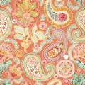 Harvest Paisley Mini Orange Mural Wallpaper - pure wallpaper artwork