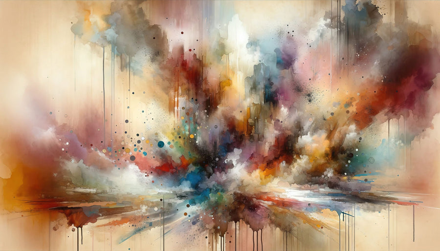 Abstract Journey in Earthy Colors Mural Wallpaper
