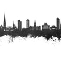 Preston England Skyline Black & White Mural Wallpaper - pure wallpaper artwork