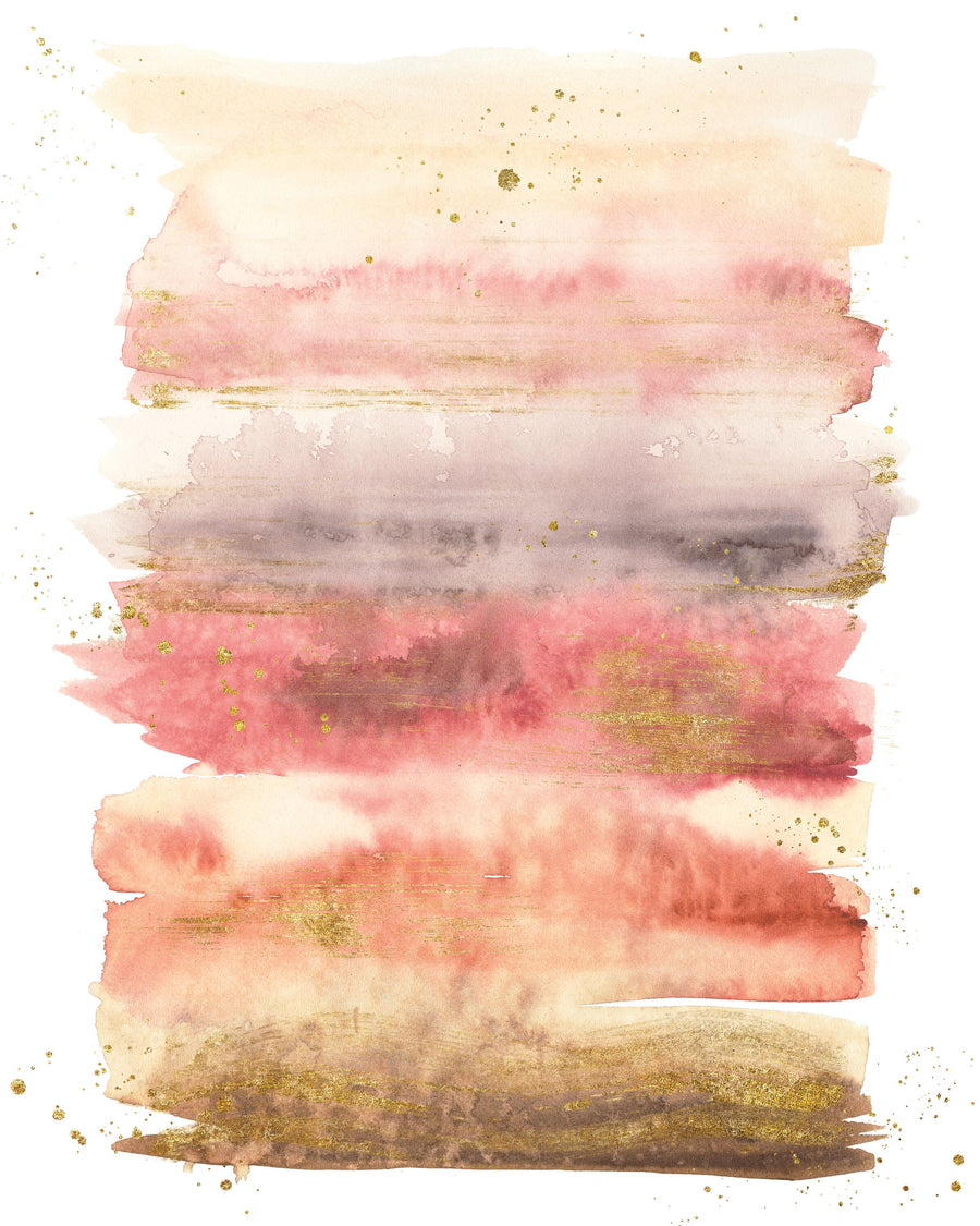 Desert Blooms Abstract I on White Mural Wallpaper