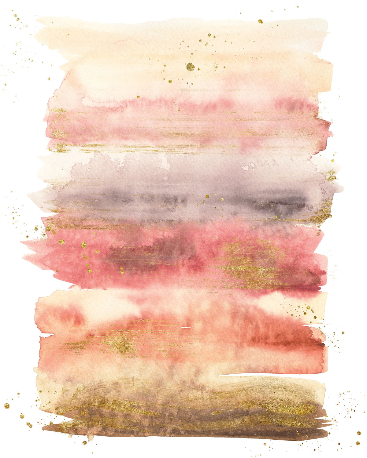 Desert Blooms Abstract I on White Mural Wallpaper - pure wallpaper artwork