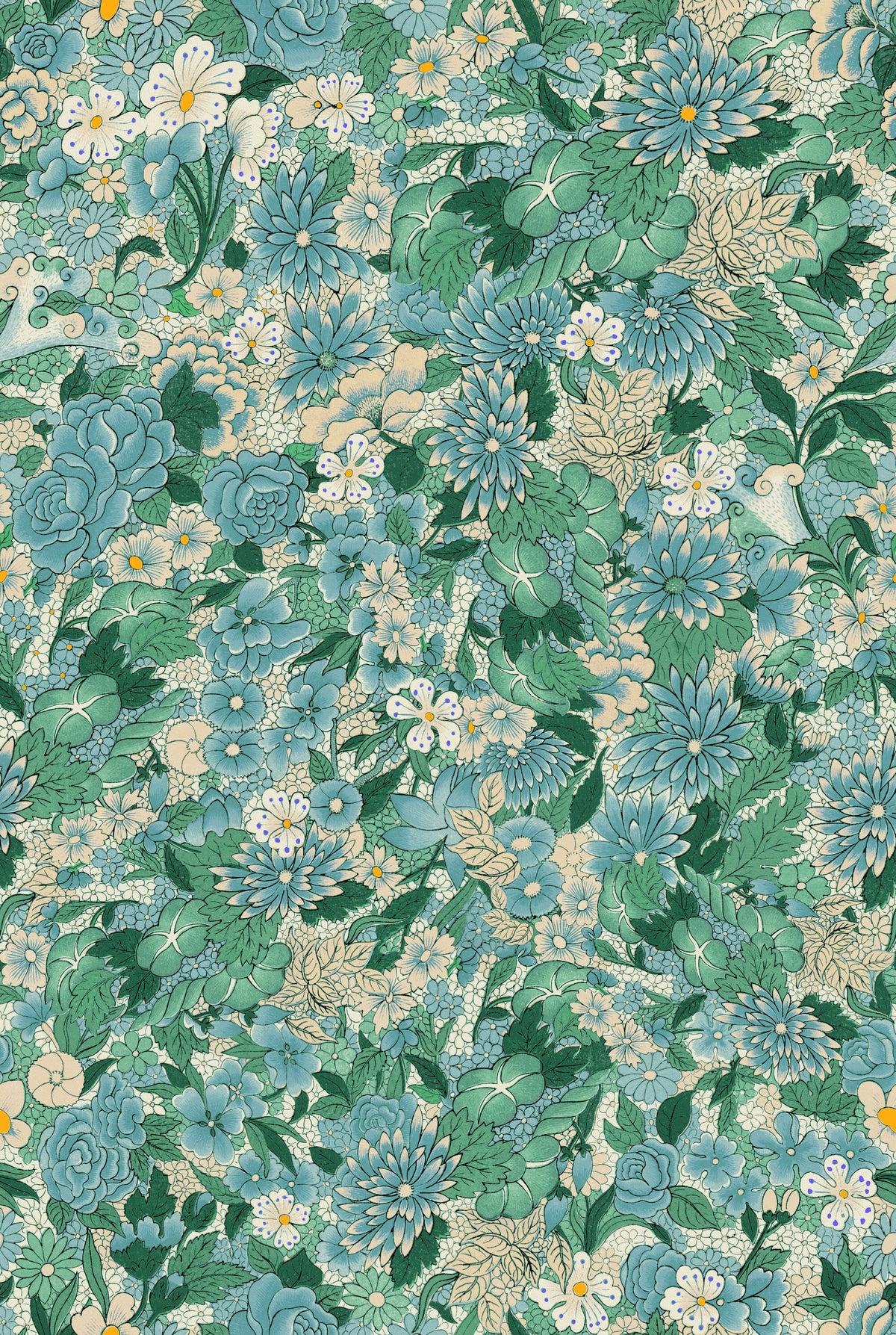 Floral Blossom Juniper Mural Wallpaper - pure wallpaper artwork
