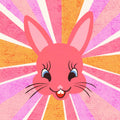 Retro Rabbit Mural Wallpaper - pure wallpaper artwork