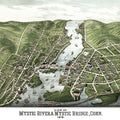 Old View of Mystic River, Connecticut, 1879 Mural Wallpaper - pure wallpaper artwork