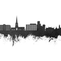Solihull England Skyline Black & White Mural Wallpaper - pure wallpaper artwork