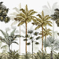 Playful Palms Mural Wallpaper - pure wallpaper artwork