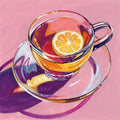 Clear Cup of Tea with Lemon Mural Wallpaper - pure wallpaper artwork