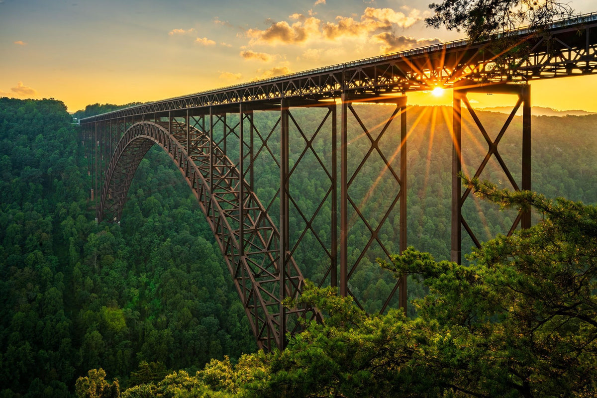 New River Gorge Bridge Mural Wallpaper - pure wallpaper artwork