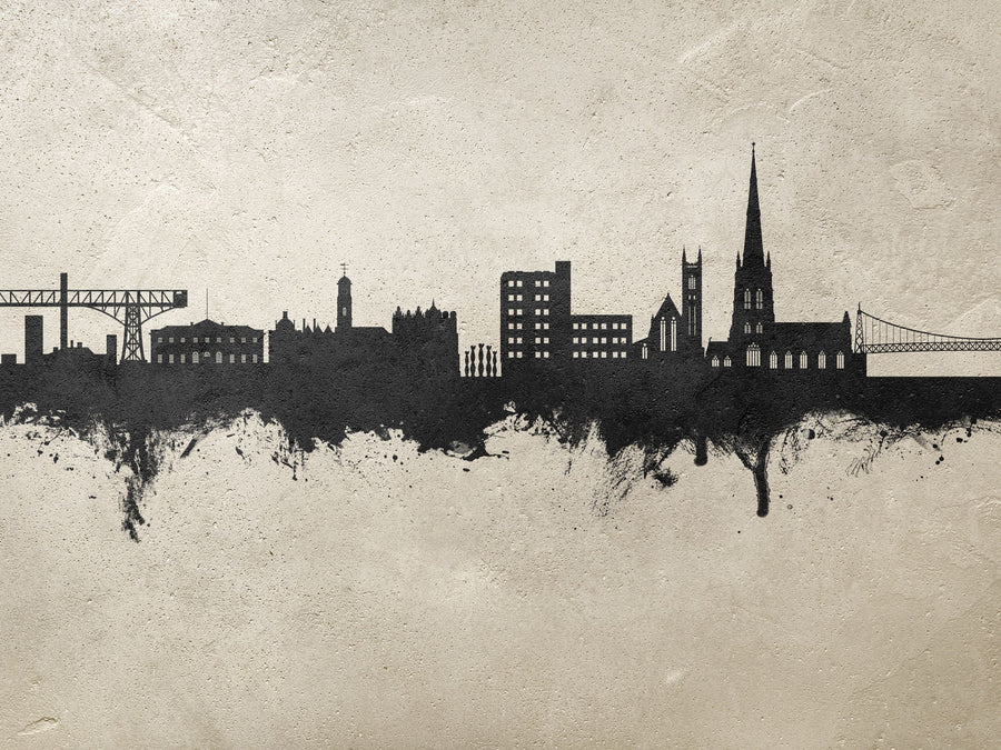 Warrington England Skyline Concrete Mural Wallpaper