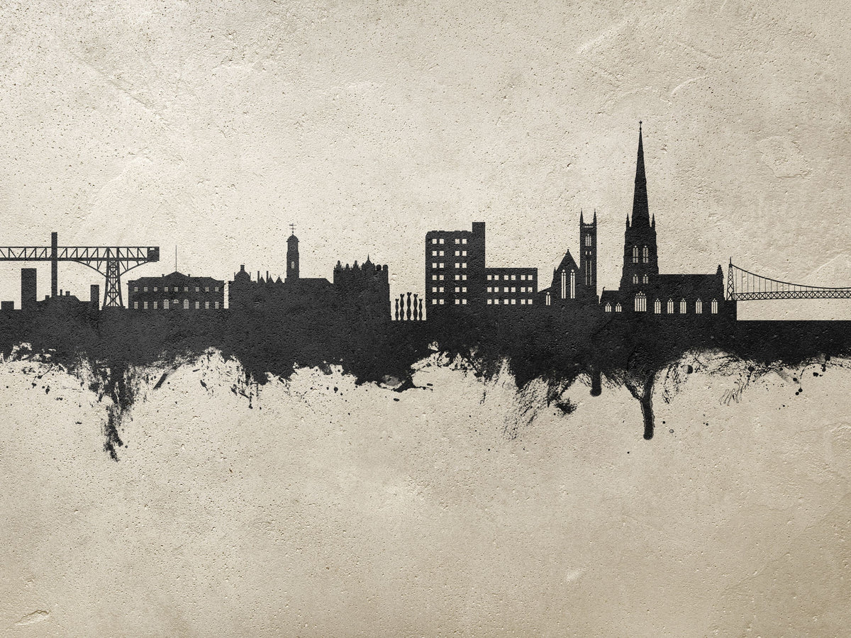 Warrington England Skyline Concrete Mural Wallpaper - pure wallpaper artwork