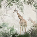 Giraffe Stroll Mural Wallpaper - pure wallpaper artwork