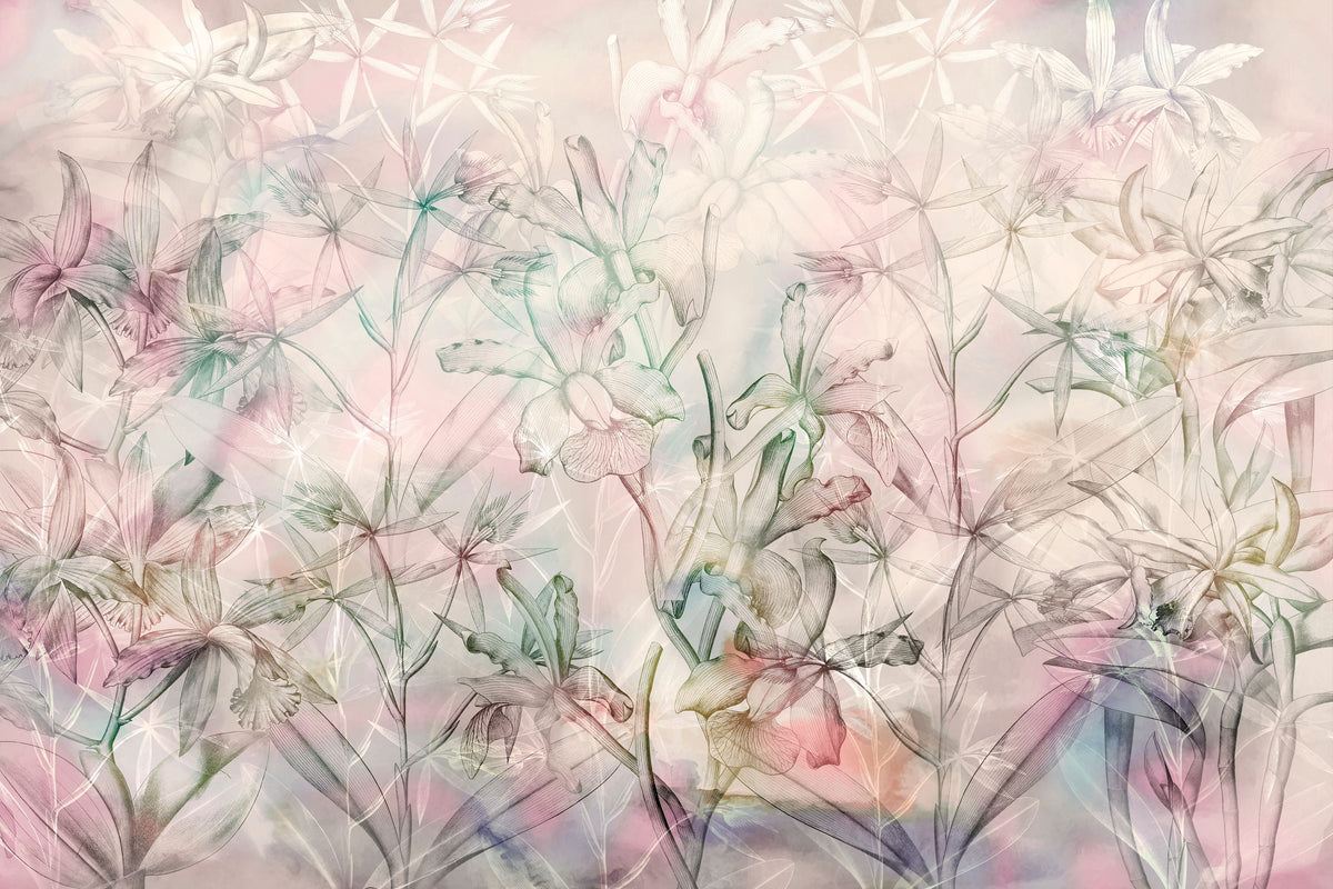 Orchid Mirage Mural Wallpaper - Edition 4 - pure wallpaper artwork
