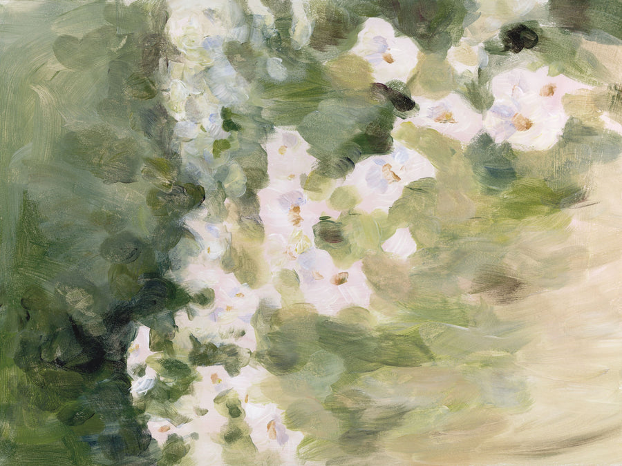 Midsummer Meadow White Mural Wallpaper