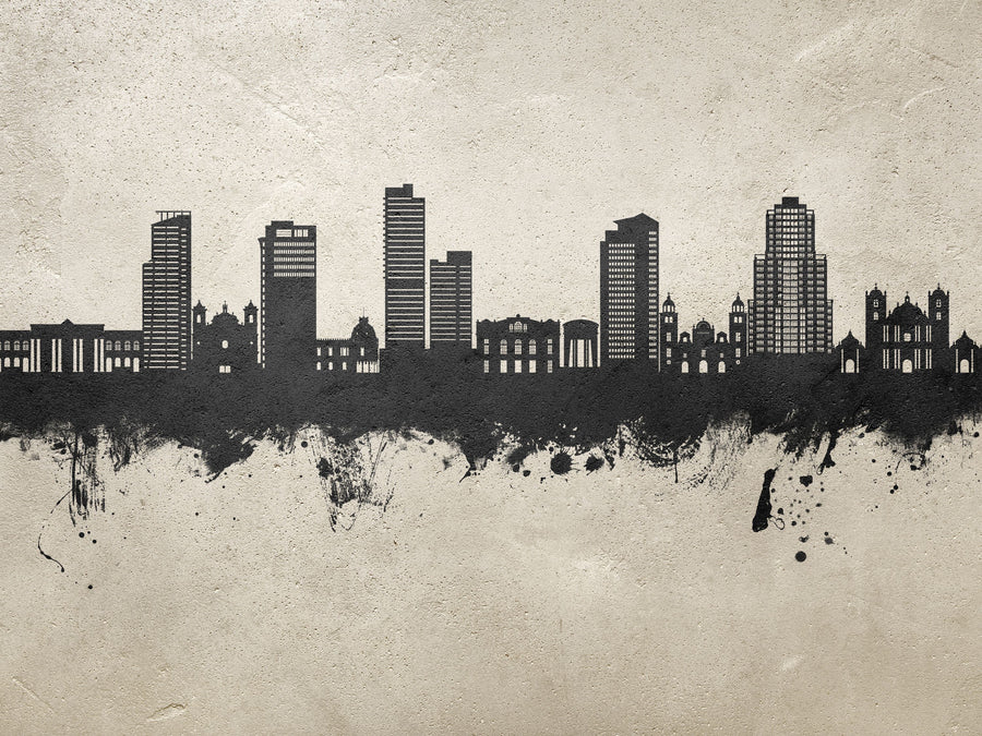 Tegucigalapa Honduras Skyline Concrete Mural Wallpaper