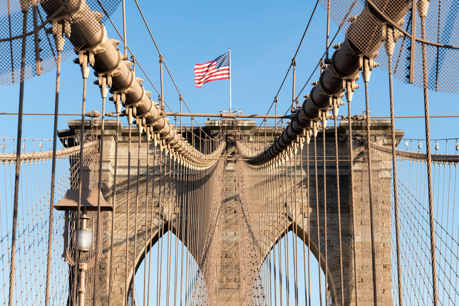 Brooklyn Bridge Symmetry Mural Wallpaper