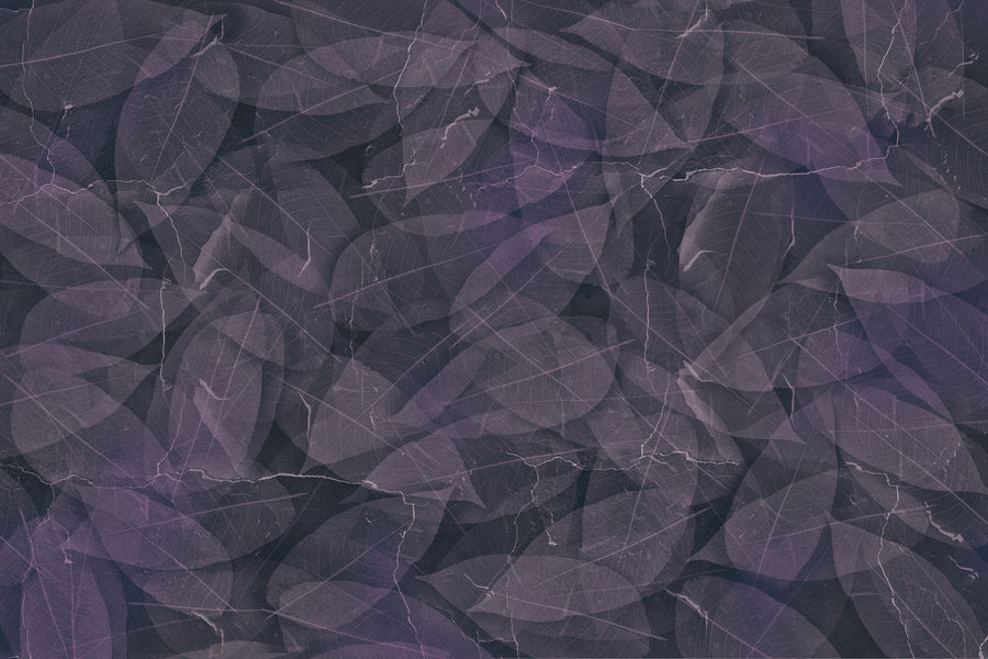 Acid Leaves Mural Wallpaper - Neutral Tone