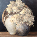 Golden Hydrangeas II White Mural Wallpaper - pure wallpaper artwork