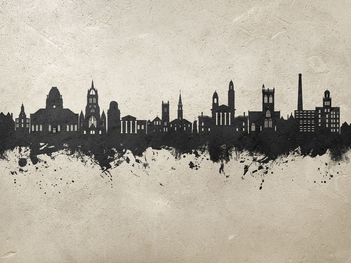 Paisley Skyline Concrete Mural Wallpaper - pure wallpaper artwork