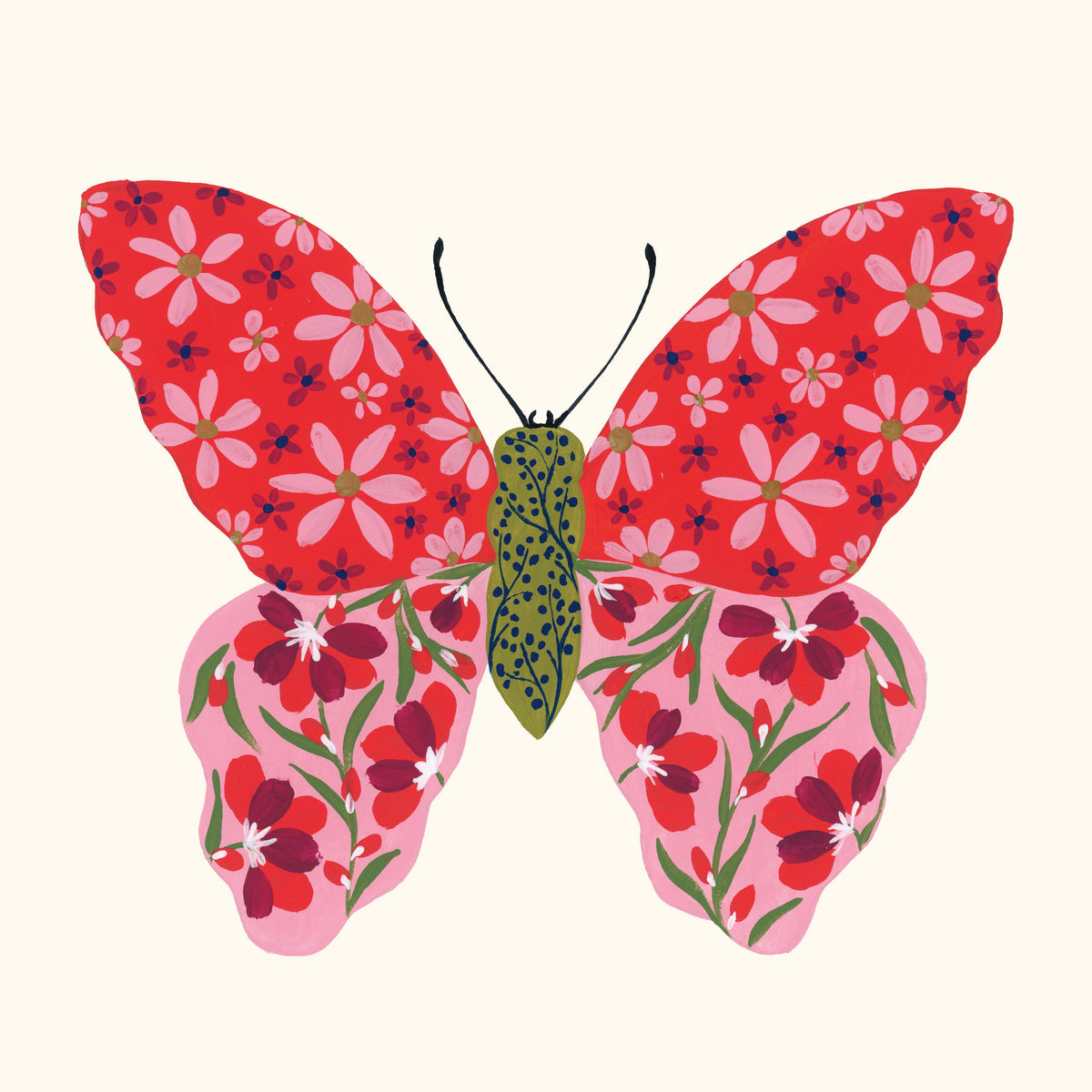 Blooming Butterfly II Mural Wallpaper - pure wallpaper artwork