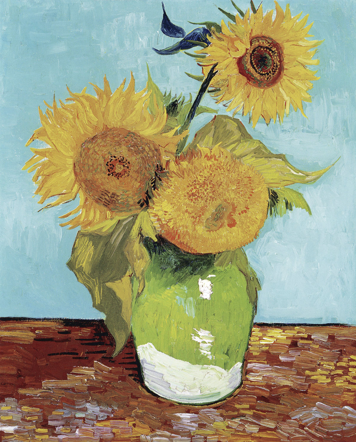 Vase with Three Sunflowers Mural Wallpaper - pure wallpaper artwork