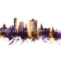 Kingston Canada Skyline Purple & Gold Mural Wallpaper - pure wallpaper artwork