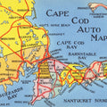 Greetings From Cape Cod Map Mural Wallpaper - pure wallpaper artwork
