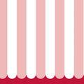 Scalloped Circus Stripes, Pink Mural Wallpaper - pure wallpaper artwork