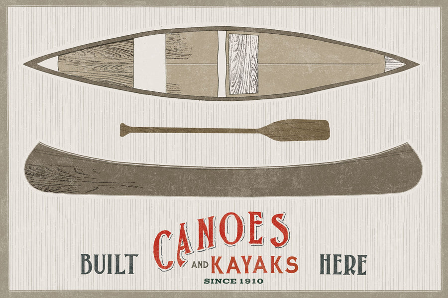 Cabin Life VII Kayak Mural Wallpaper