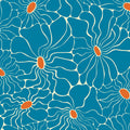 Cool Fluid Flowers Mural, Turqouise Mural Wallpaper - pure wallpaper artwork