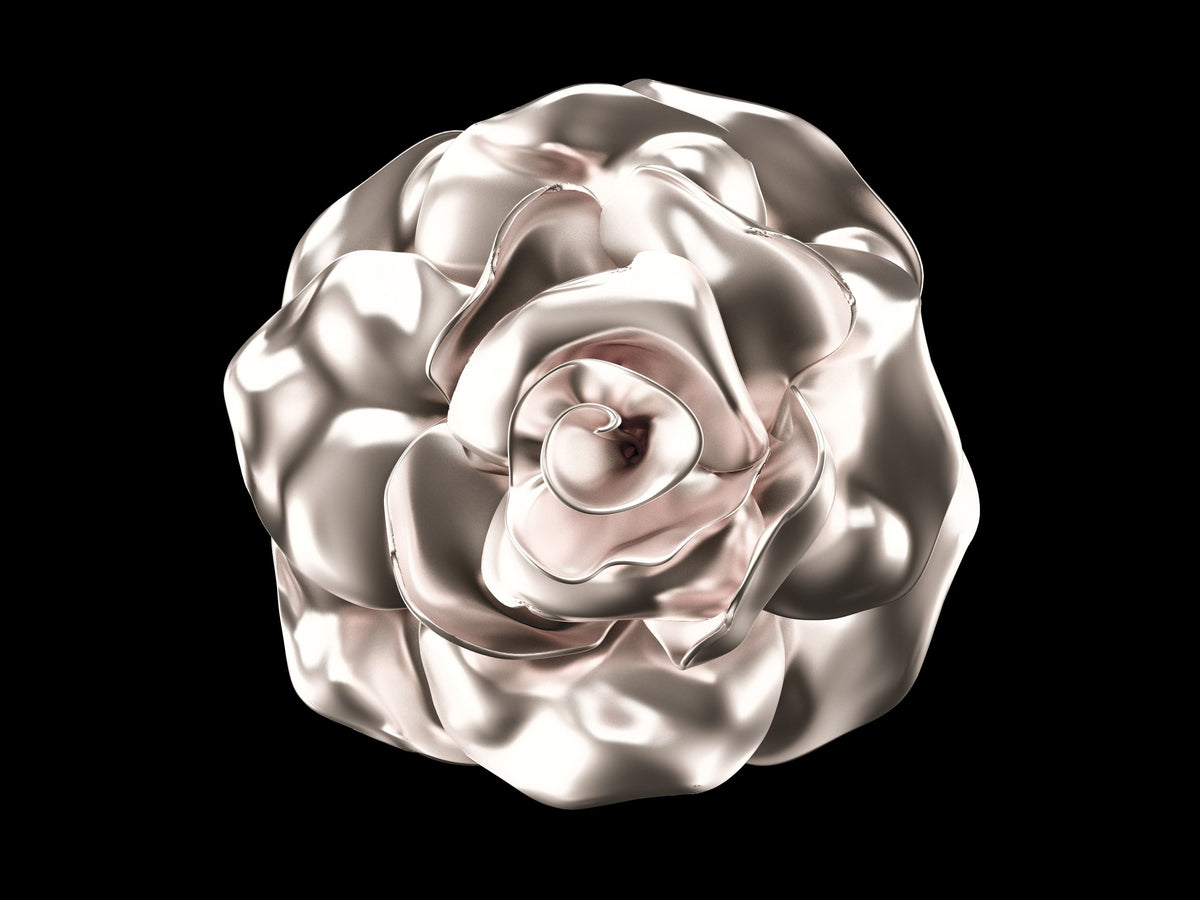 Metallic Rose in 3d Effect Mural Wallpaper - pure wallpaper artwork