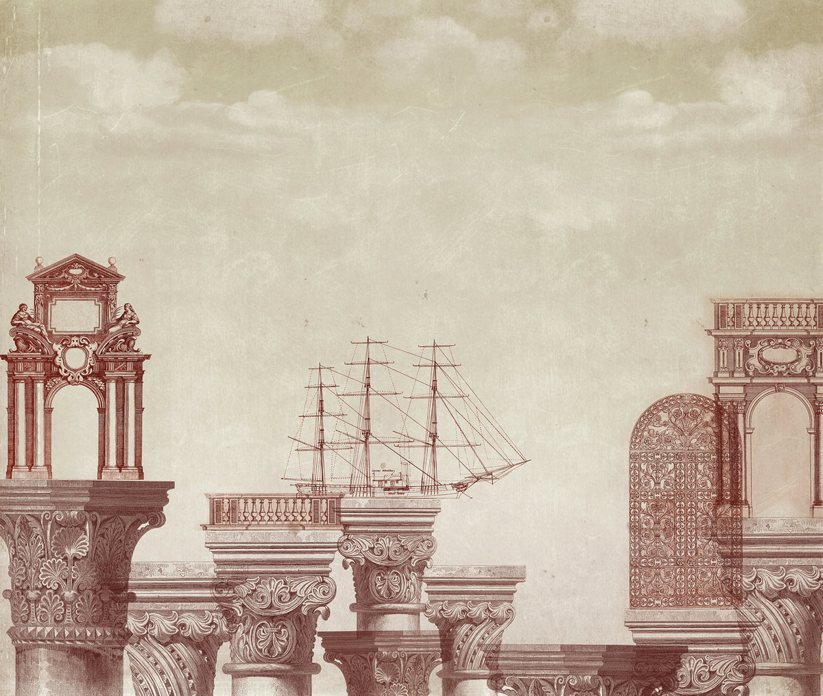 Tres Tintas OCEANS Mural Wallpaper - pure wallpaper artwork