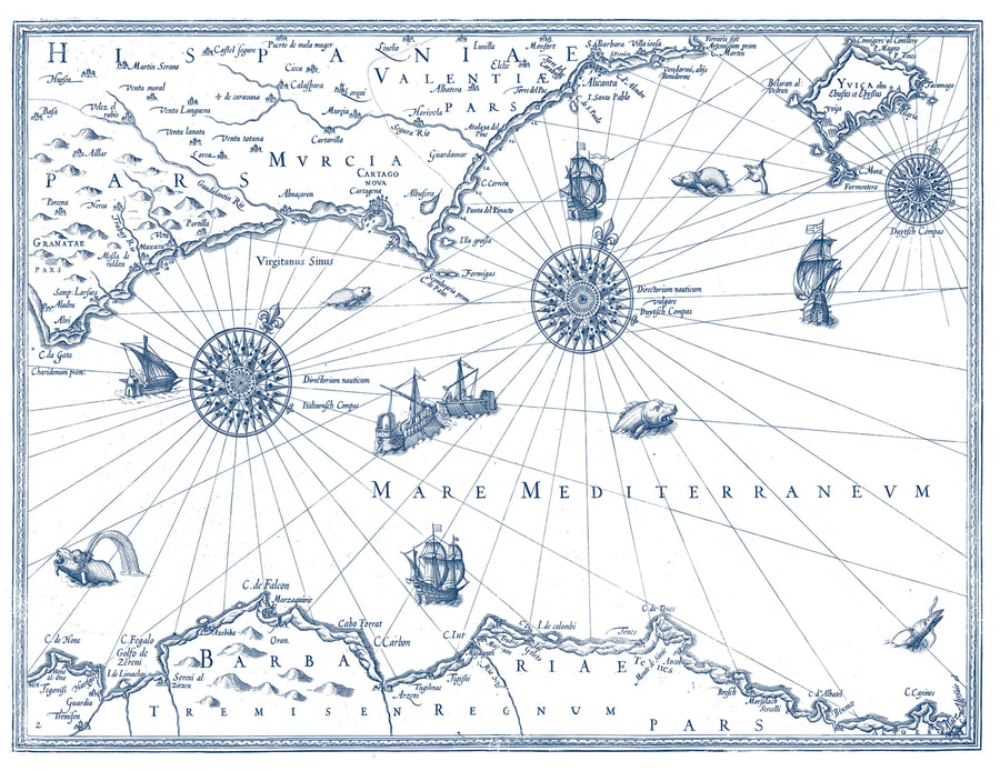 Tres Tintas CARTE MARIN Mural Wallpaper