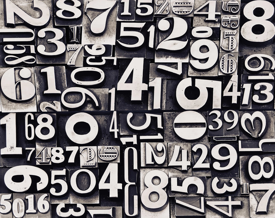 Sum of Numbers Mural Wallpaper