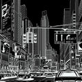 Cartoon City, Black Mural Wallpaper - pure wallpaper artwork