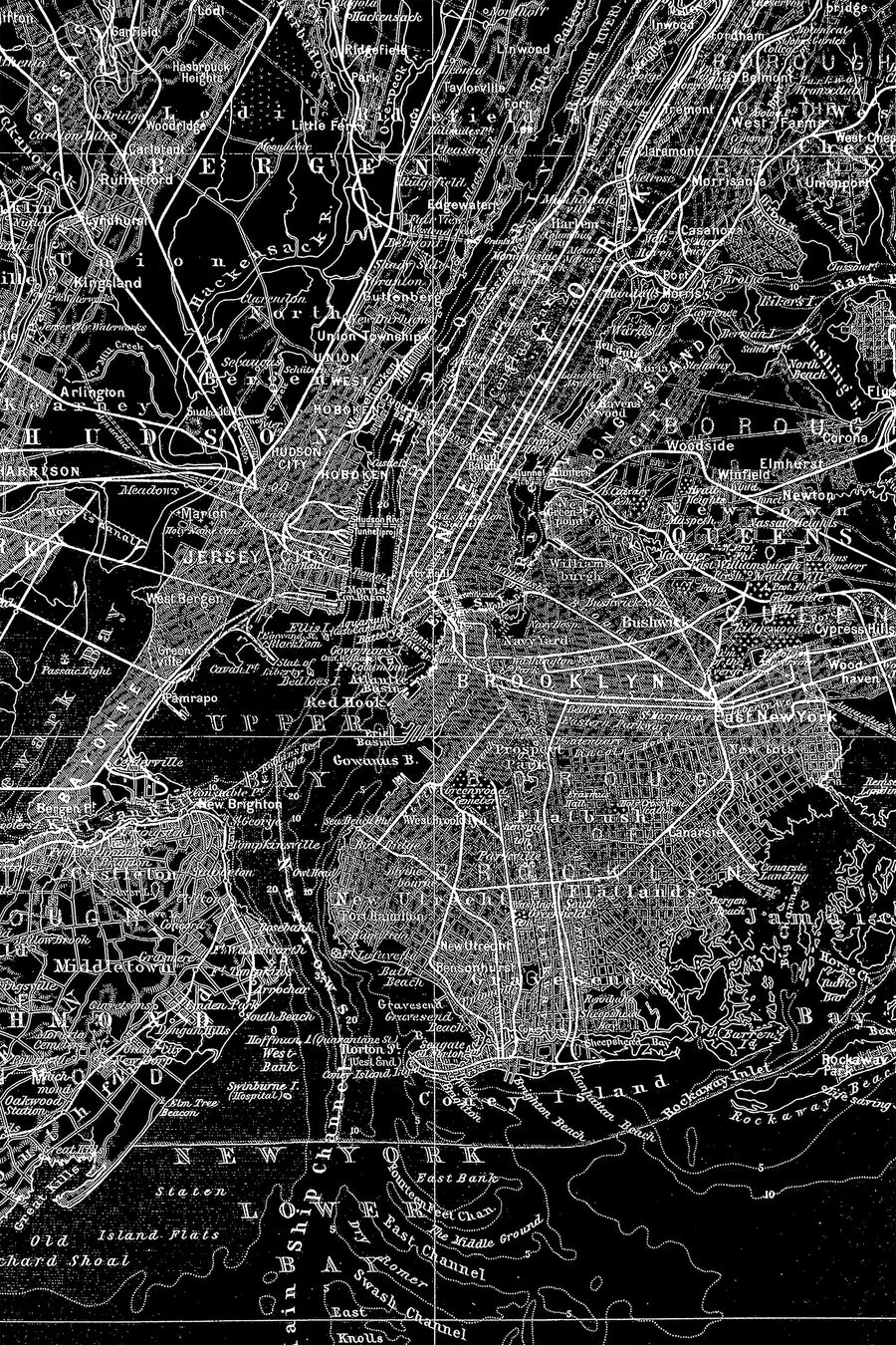 Map of NY Mural Wallpaper