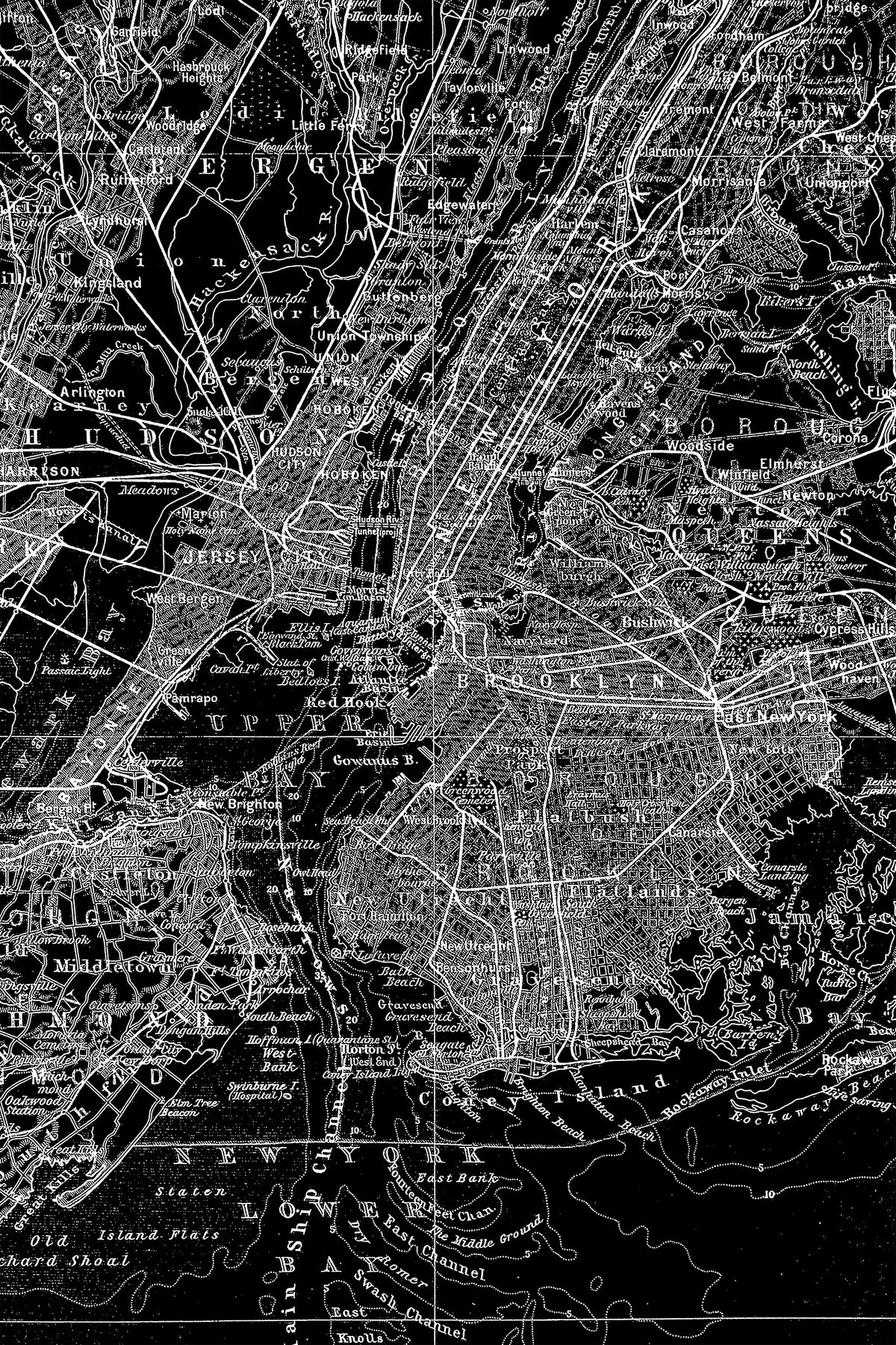 Map of NY Mural Wallpaper - pure wallpaper artwork