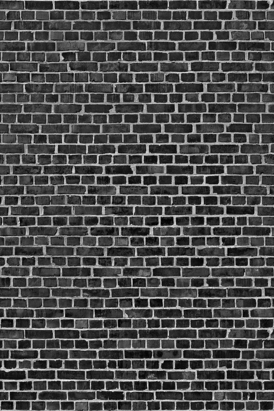 Brick Wall, Black Mural Wallpaper