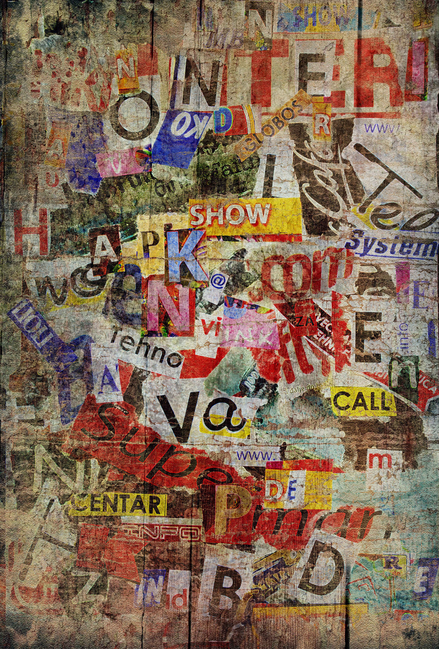 Newspaper Clippings Mural Wallpaper