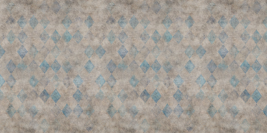 Patinated Diamonds Mural Wallpaper