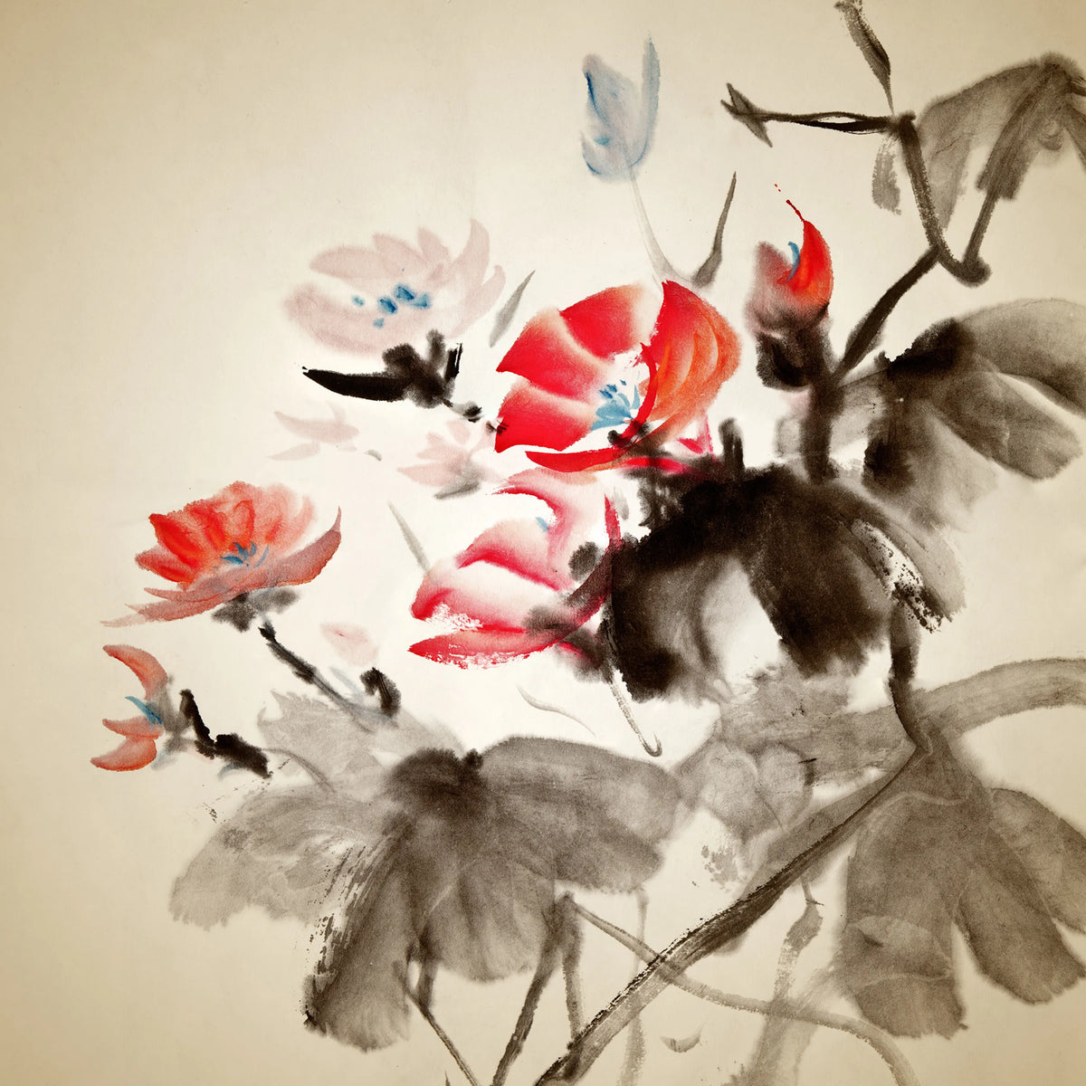 Asia in Bloom Mural Wallpaper - pure wallpaper artwork