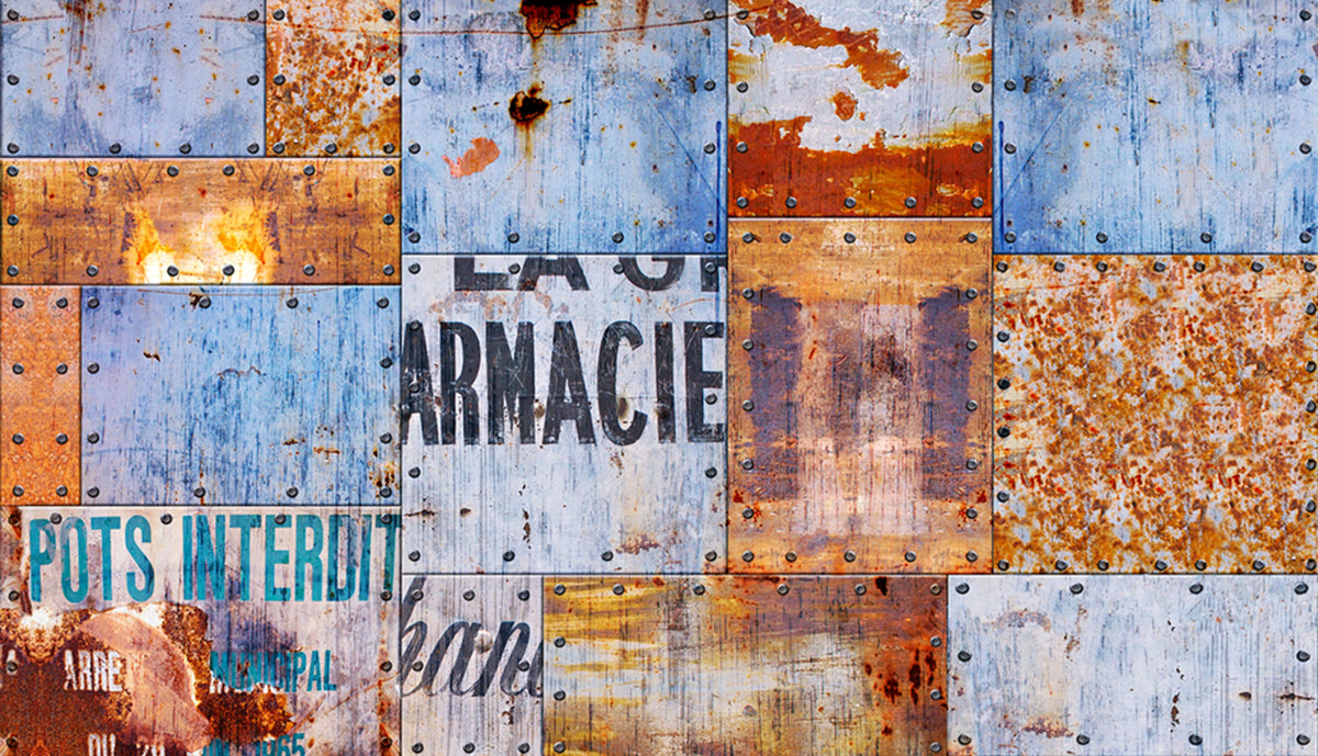 Steel Plates Mural Wallpaper - pure wallpaper artwork