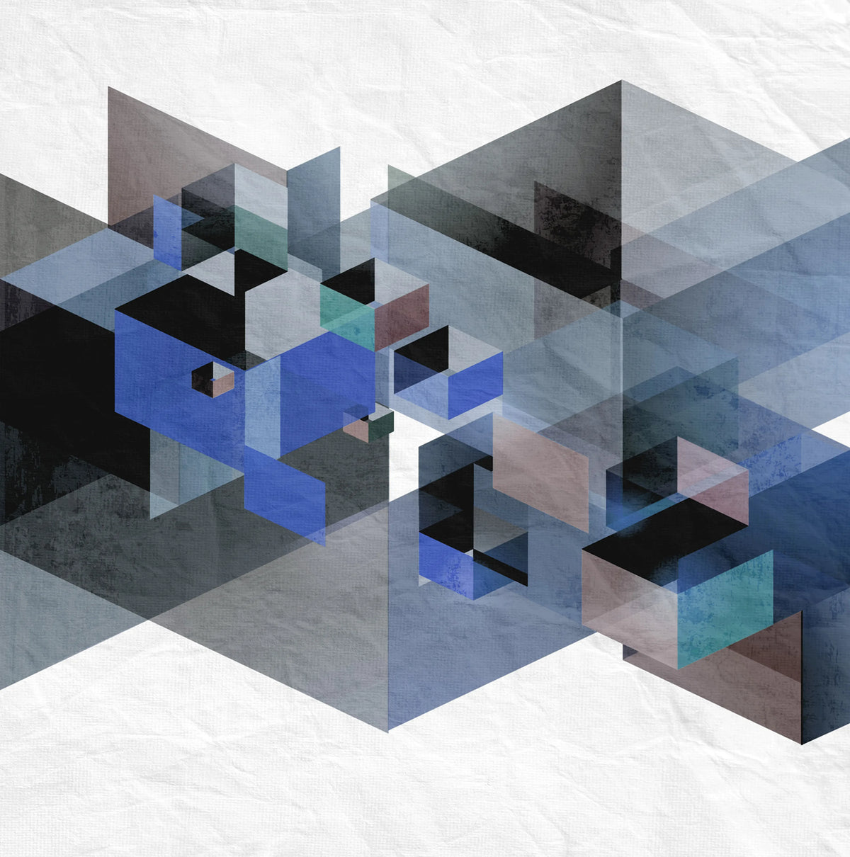 Fractal, Blue Mural Wallpaper - pure wallpaper artwork