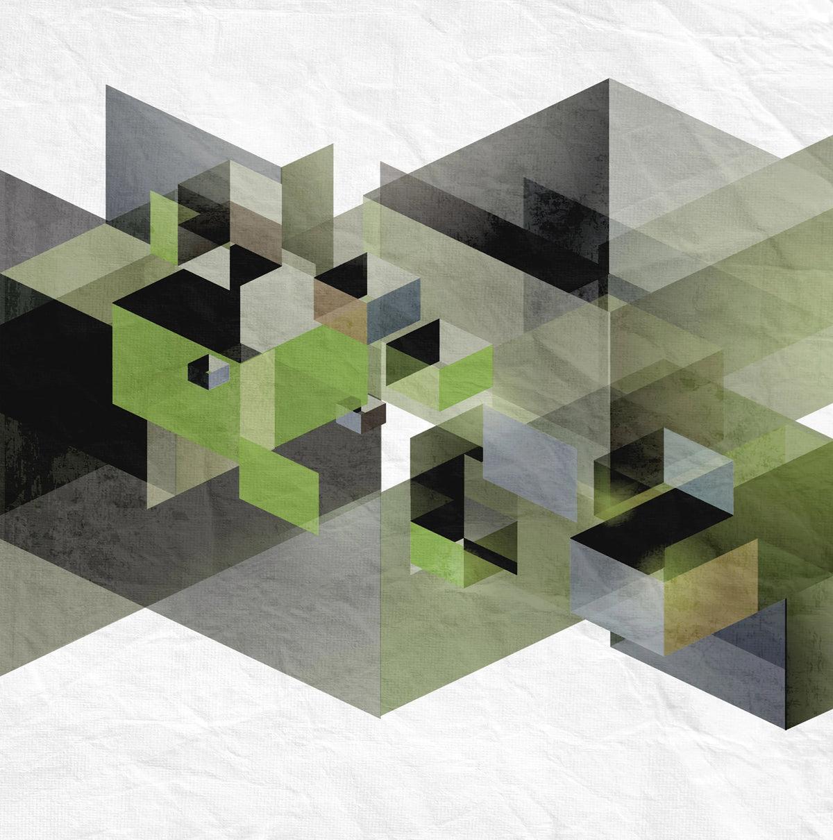 Fractal, Green Mural Wallpaper - pure wallpaper artwork