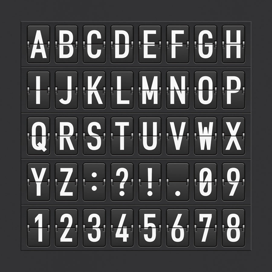 Departure Alphabet Mural Wallpaper