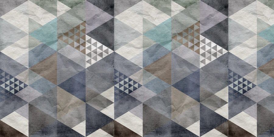 Quadrangle, Blue Mural Wallpaper